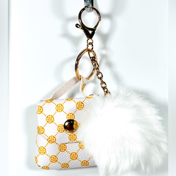 Source Unknown Accessories - Mini Bag Keychain Charm with Pom
